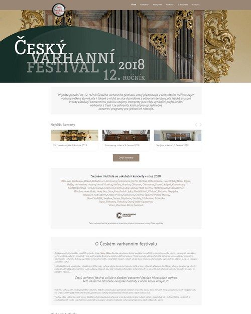 web českého varhanního festivalu